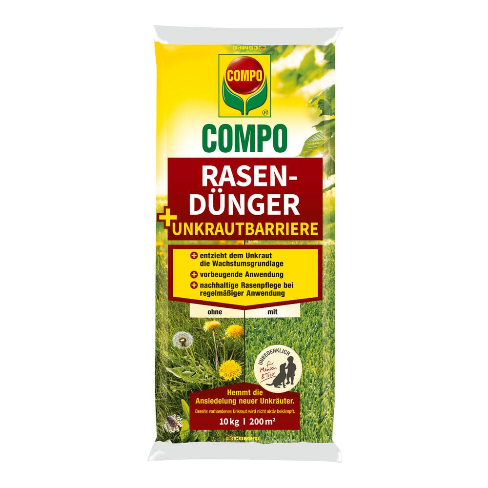 COMPO Lawn Fertilizer + Weed Barrier COMPO